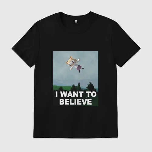 Мужская футболка хлопок Neco Arc want to believe