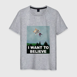 Neco Arc want to believe – Мужская футболка хлопок с принтом купить со скидкой в -20%
