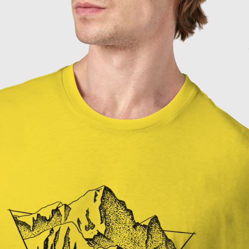 Мужская футболка хлопок с принтом Mountains bikes, фото #4