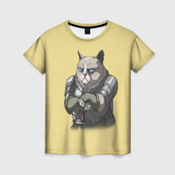 Женская футболка 3D Сер Рыцарь Грумпи Кот