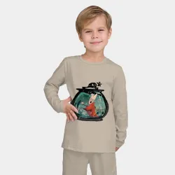 Детская пижама с лонгсливом хлопок Хорнет и ткачи - фото 2