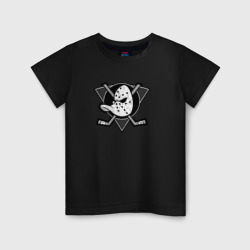 Детская футболка хлопок Anaheim Ducks Анахайм Дакс Серый