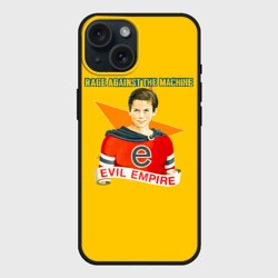 Чехол силиконовый для Apple iPhone 15 матовый Evil Empire - Rage Against the Machine