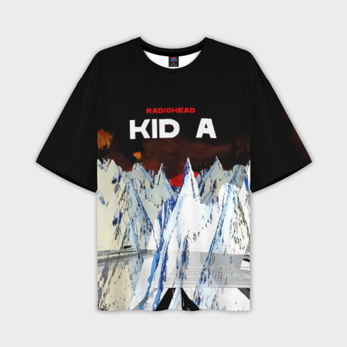 Мужская футболка оверсайз с принтом Kid A - Radiohead, вид спереди №1
