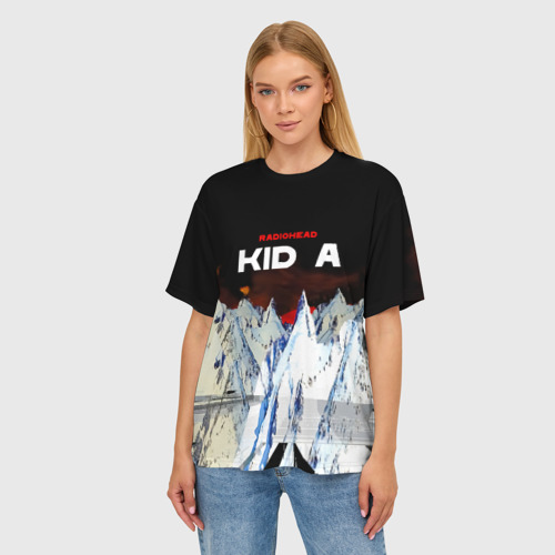 Женская футболка oversize 3D Kid A - Radiohead, цвет 3D печать - фото 3