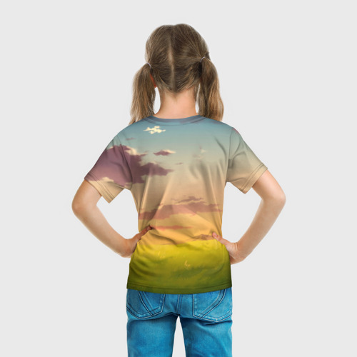 Детская футболка 3D Поросенок Счастливо, цвет 3D печать - фото 6