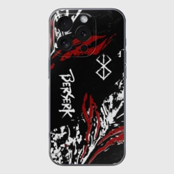 Чехол для iPhone 16 Pro Max силиконовый с защитой камеры Berserk black mask - Берсерк чёрная маска