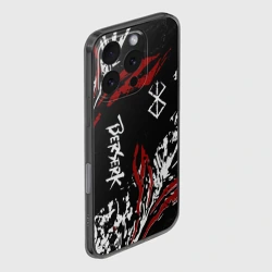 Чехол для iPhone 16 Pro Max силиконовый с защитой камеры Berserk black mask - Берсерк чёрная маска - фото 2