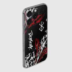 Чехол для iPhone 16 Pro Max силиконовый с защитой камеры Berserk black mask - Берсерк чёрная маска - фото 2