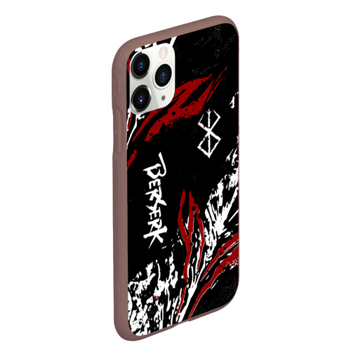 Чехол для iPhone 11 Pro Max матовый Berserk black mask - Берсерк чёрная маска, цвет коричневый - фото 3