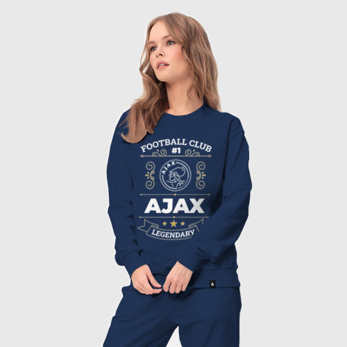 Женский костюм хлопок с принтом Ajax: Football Club Number 1, вид сбоку #3