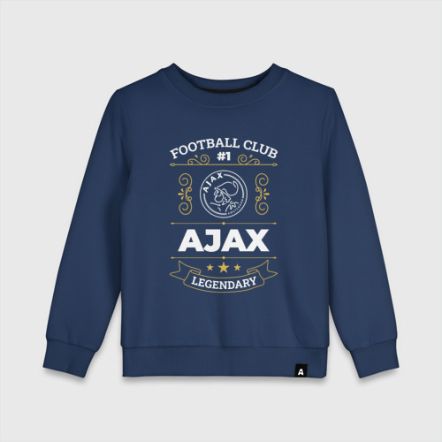 Детский свитшот хлопок Ajax: Football Club Number 1, цвет темно-синий