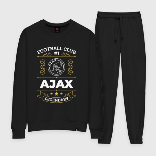 Женский костюм хлопок Ajax: Football Club Number 1, цвет черный