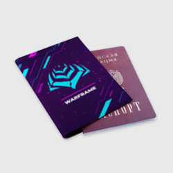 Обложка для паспорта матовая кожа Warframe Gaming Neon - фото 2