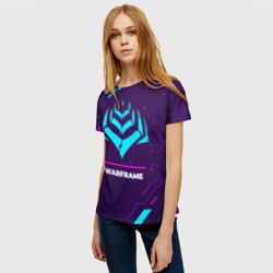 Женская футболка 3D Warframe Gaming Neon - фото 2