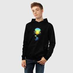 Детская толстовка хлопок Заходящее солнце отражается в ручье The setting sun is reflected in the stream - фото 2