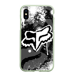 Чехол для iPhone XS Max матовый FOX racing - мотокросс брызги