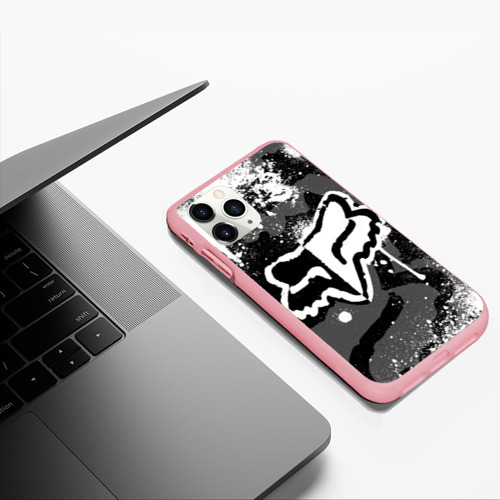 Чехол для iPhone 11 Pro Max матовый с принтом FOX RACING - МОТОКРОСС БРЫЗГИ, фото #5