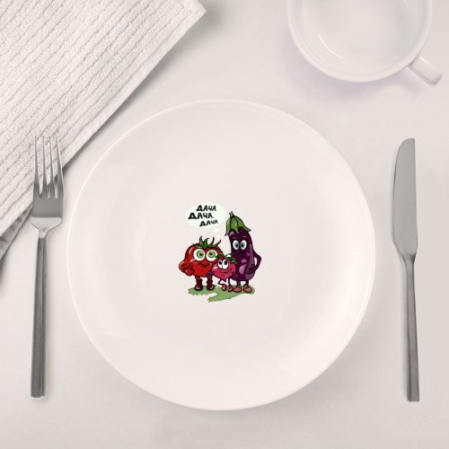Набор: тарелка + кружка Дача. Овощи - фото 4
