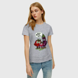 Женская футболка хлопок Дача. Овощи - фото 2