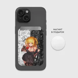 Картхолдер Magsafe магнитный Миса с яблоком Тетрадь смерти - фото 2