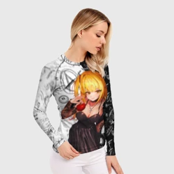 Женский рашгард 3D Миса с яблоком Тетрадь смерти - фото 2