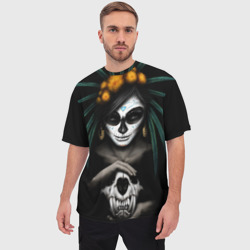 Мужская футболка oversize 3D Костяная ведьма - фото 2