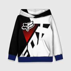 Детская толстовка 3D FOX racing - Фокс черный и белый