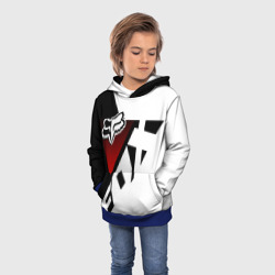 Детская толстовка 3D FOX racing - Фокс черный и белый - фото 2