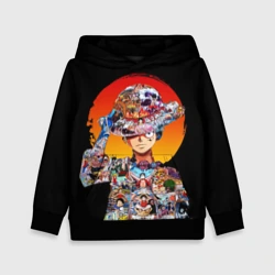 Детская толстовка 3D Ван Пис арки в Луффи One piece