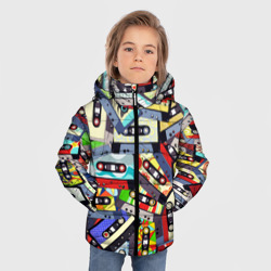 Зимняя куртка для мальчиков 3D Текстура аудиокассет - фото 2