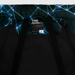 Куртка с принтом Нейронная сеть - фон для любого человека, вид спереди №5. Цвет основы: черный