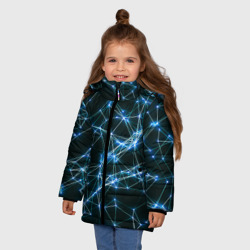Зимняя куртка для девочек 3D Нейронная сеть - фон - фото 2