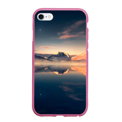 Чехол для iPhone 6/6S матовый Горы + озеро