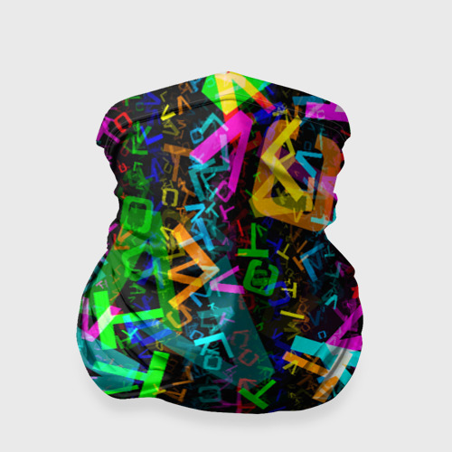 Бандана-труба 3D Падающие буквы - ТЕКСТУРА  , цвет 3D печать