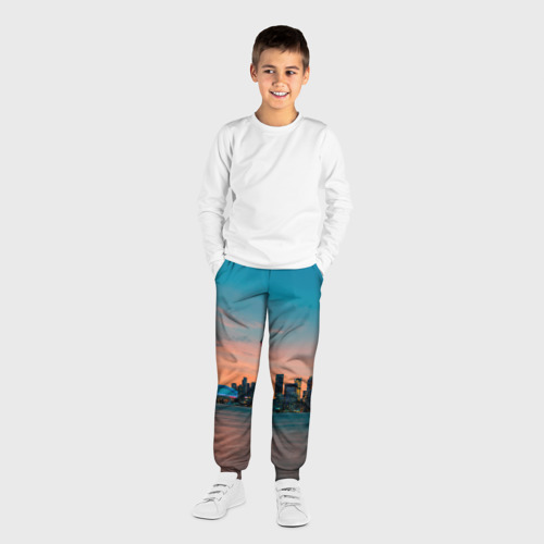 Детские брюки 3D Закат в Торонто, цвет 3D печать - фото 4