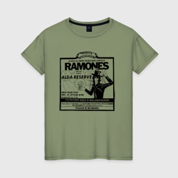 Женская футболка хлопок Live at the Palladium, NY - Ramones