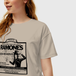 Женская футболка хлопок Oversize Live at the Palladium, NY - Ramones - фото 2