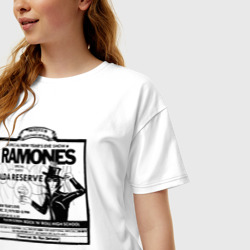 Женская футболка хлопок Oversize Live at the Palladium, NY - Ramones - фото 2