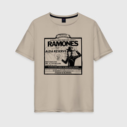 Женская футболка хлопок Oversize Live at the Palladium, NY - Ramones