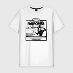 Мужская футболка хлопок Slim Live at the Palladium, NY - Ramones