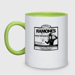 Кружка двухцветная Live at the Palladium, NY - Ramones