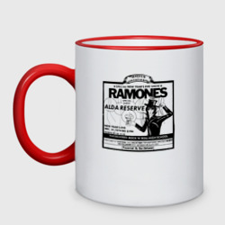 Кружка двухцветная Live at the Palladium, NY - Ramones