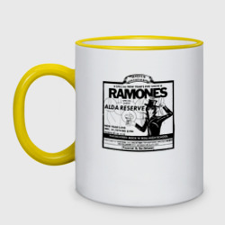 Кружка двухцветная Live at the Palladium, NY - Ramones