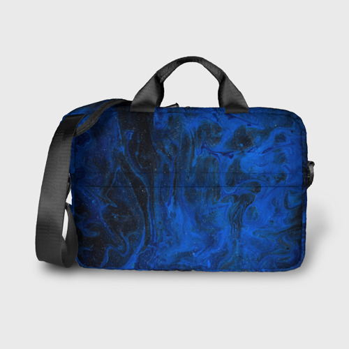 Сумка для ноутбука 3D Синий абстрактный дым, цвет 3D печать