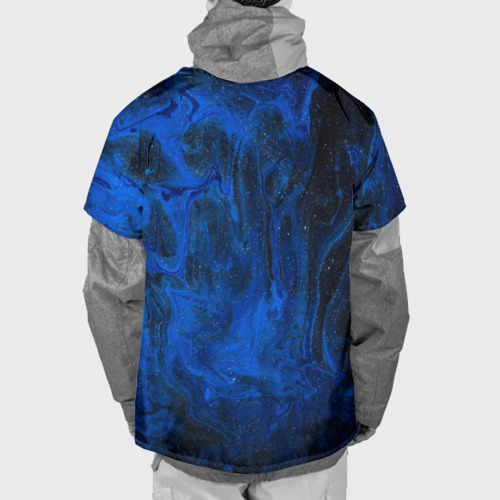 Накидка на куртку 3D Синий абстрактный дым, цвет 3D печать - фото 2