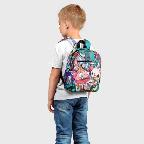Детский рюкзак 3D с принтом Веселые однокласники, фото на моделе #1