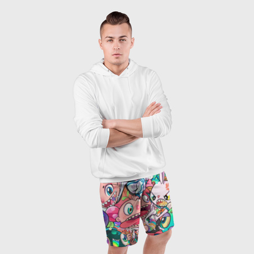 Мужские шорты спортивные Веселые однокласники, цвет 3D печать - фото 5