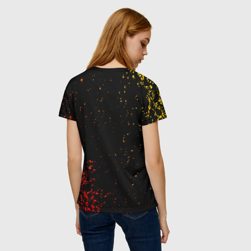 Женская футболка 3D с принтом Король и шут краски, вид сзади #2