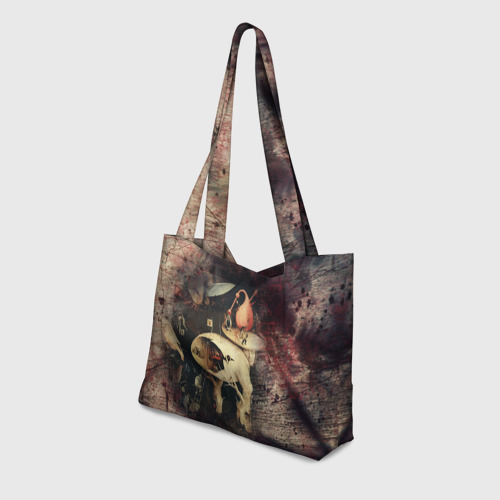 Пляжная сумка 3D Иероним Босх Сад земных наслаждений Фрагмент Hieronymus Bosch The Garden of Earthly Delights Fragment - фото 3